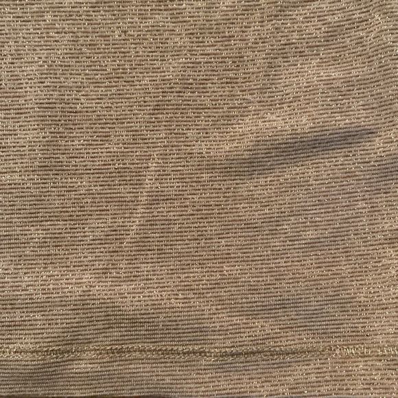 π«4/30 JENNIFER LOPEZ Metallic Neutral Tan Gold Stretch Tank Top - Picture 5 of 11